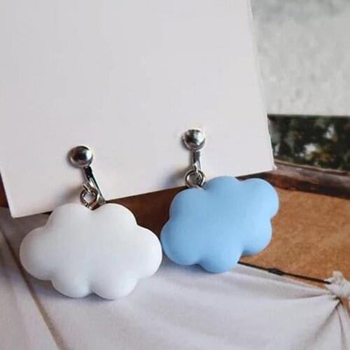 Cute Cloud Shape Dangle Earrings Ear Hook Weather Jewelry Accessory for Girls