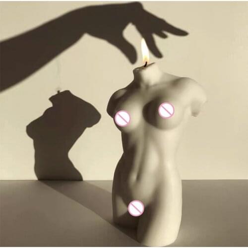 Female Male Half Body Silicone Candle Mold 3D Candle Mould Body Art Sculpture Figurines Candle Handmade Making Mold