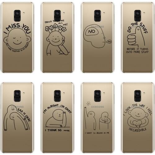 Silicone Phone Case For Samsung Galaxy A6 A8 Plus 2018 Funny Quotes Back Cover For Samsung Galaxy A6 A7 A8 2018 A3 A5 2016 2017