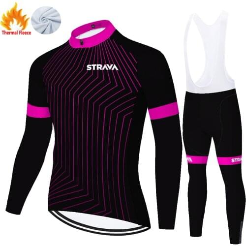 Strava Winter Thermal Fleece 2021 Abbigliamento Джерси Uniforme Cycling Jersey Maillot Ciclismo Hombre Roupa Ciclismo Masculino