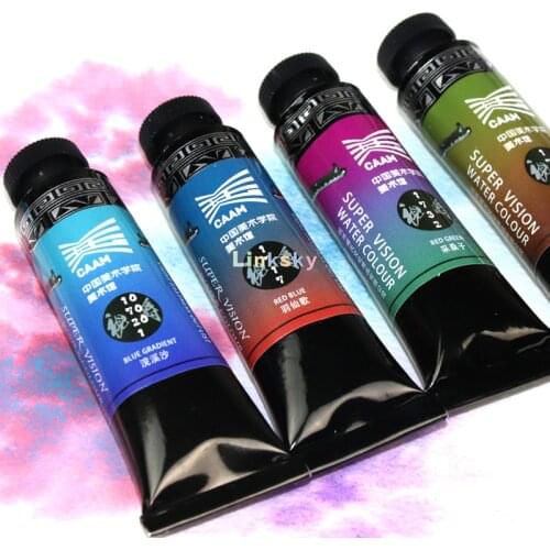 Super Vision Layered Color Watercolor Pigment,12 Color,antique, Tubular 15ml,art Supplies,professional Artist Master pigment