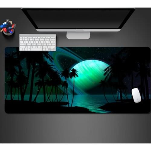 Unique Creative Dark Green Star Mouse Pad High Quality Natural Rubber Wear - Resistant Lock Edge Mouse Pad Print PC Mats