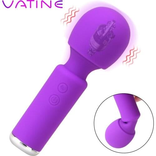 VATINE Sex Toy for Women Dildo Vibrator Adult Products 10 Frequency Vagina Clitoris Stimulator Mini AV Stick Massager Magic Wand