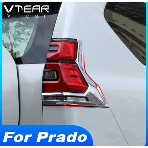 Vtear For Toyota LAND CRUISER Prado 150 car exterior decoration rear lights cover accessories brake light frame trim parts 2020