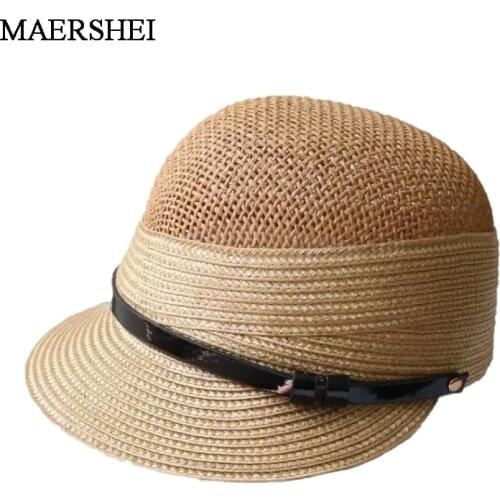 Sun Hats for Women Lady Equestrian Kentucky Derby Hats Visor New Straw Hat With Bow Summer Hat For Women Beach Caps