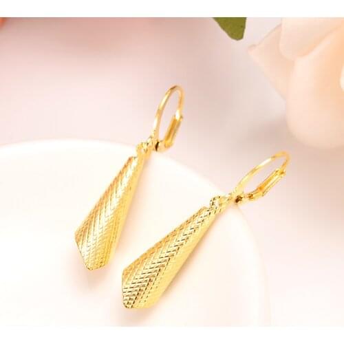 Gold Color Dubai square Earrings geometrical Women/Girl,Love Trendy Jewelry for African/Arab/Middle Eastern party jewelry gift