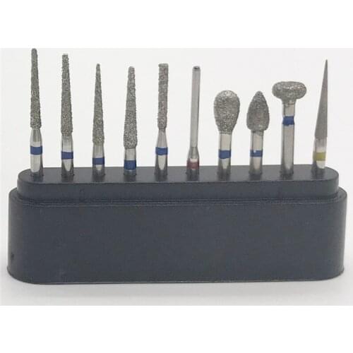 1/Set Dental 1.6mm FG Diamond Nail Burs Kits Fit High Speed Handpieces Polishing Bur Drill Bit Dentist Lab Tools