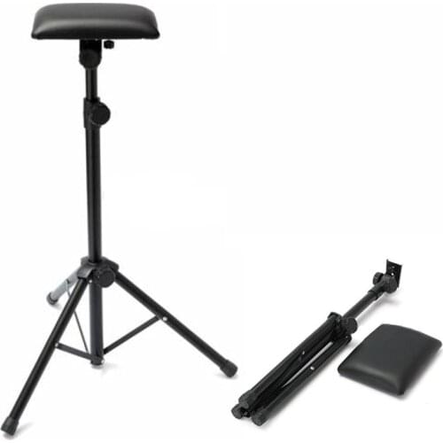 1pc Portable Tattoo Arm Rest Black Iron Stand Leather Adjustable Tattoo Arm Leg Rest Tripod Stand For Body Art 17x22x4cm