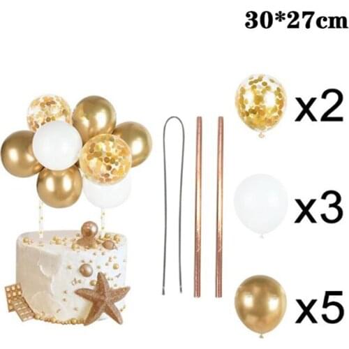 10pcs 5Inch Metal Balloon Cake Topper Cloud Shape Confetti Balloons For Birthday