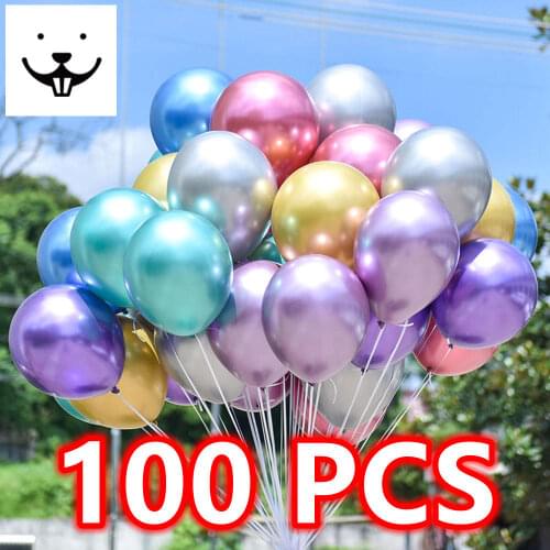 100 pcs 5 inch Chrome Balloons wholesale Metallic Latex Balloons Wedding Birthday Anniversary globals party Ballons