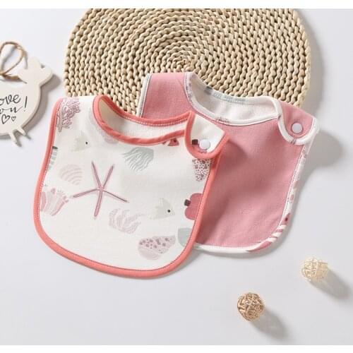 2 Pcs Baby Saliva Towels Baby Bibs Maternal Child Supplies Waterproof Newborn Feeding Cloth Drool Scarf Cotton Bib 0-3 Years Old