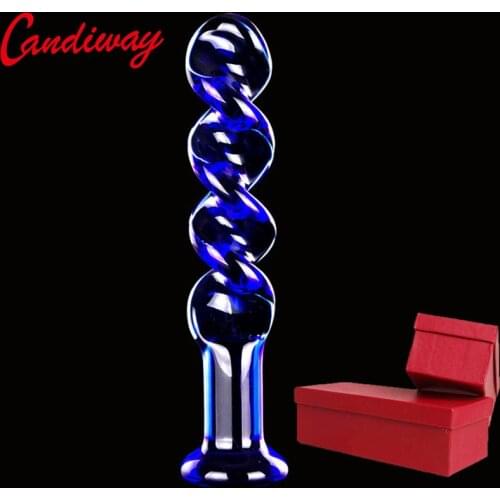 Glass plug anal drill sex toys for woman G SPOT squirt Crystal hook dildo anal prostate massager stimulator anus BUTT plug