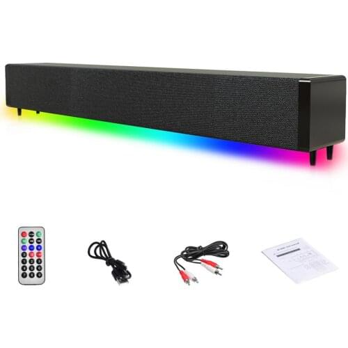 Soundbar Bluetooth-compatible Wireless Game Speaker With Remote And RCA USB AUX 3.5mm Connection For Computer PC TV Mini Speaker