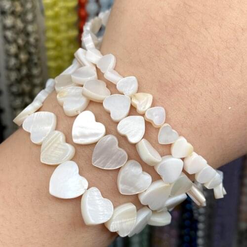 6/8/10mm Natural White Love Shell Mother Of Pearl Shell Loose Spacer Beads Accessories Necklace Bracelet For Jewelry Making Diy