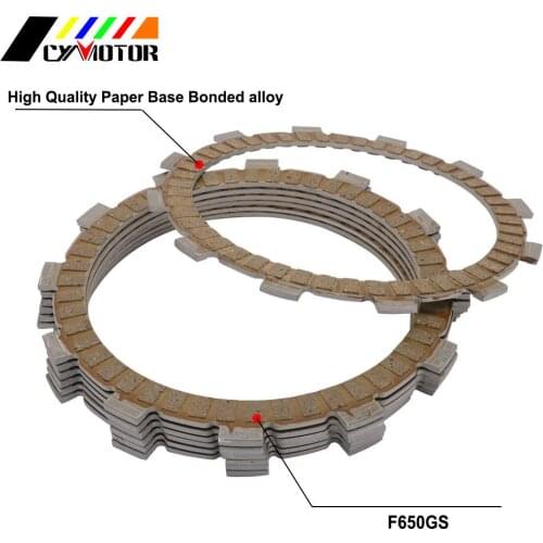 Motocycle 7pcs Engine Clutch Plates Friction Disc Kit For BMW F650GS F 650GS 650 GS 2001 2002 2003 2004 2005 05