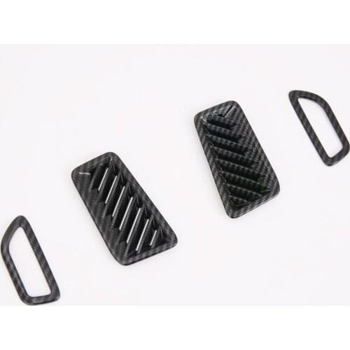 For Toyota RAV4 RAV 4 2019 2020 Carbon Fiber Air Conditonnal Vent Cover Trim AC Outlet Panel Frame Interior Accessories