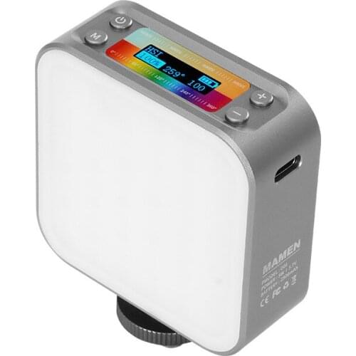 Double-sided RGB Photography Lighting Bi-color2500K-90000K Video Light For Smartphone SLR Camera Rechargable Vlog Fill Light