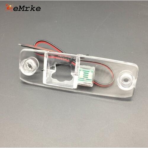 EEMRKE Car Rear View Camera Bracket License Plate Lights Housing Mount for Hyundai Sonata Accent Verna Avante i40 Elantra