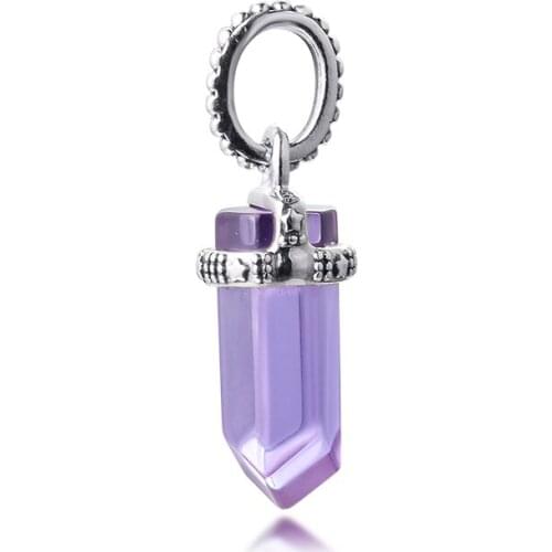 Purple Amulet Pendant 2021 New Collection Sterling Silver Jewelry Fits Original Beads Bracelets Woman DIY Beads
