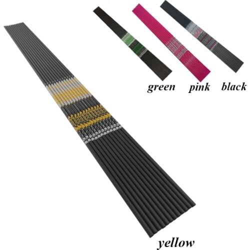 Archery Carbon Arrows Shaft Sp350 400 500 600 700 800 900 ID4.2mm for Recurve Bow longbow Hunting Shooting Accessories 6pcs