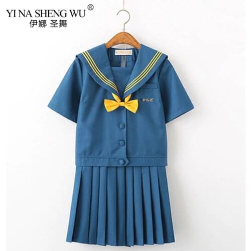 Japanese Style Summer Navy Sailor Suit Tops Skirts JK High School Uniform Class Cosplay Uniform Students Clothes College Style