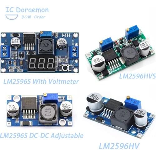 LM2596 Power Module LM2596HVS LM2596HV DC-DC Adjustable With Voltmeter Converter Reduced Voltage Regulator 24V 12V to 5V 2A