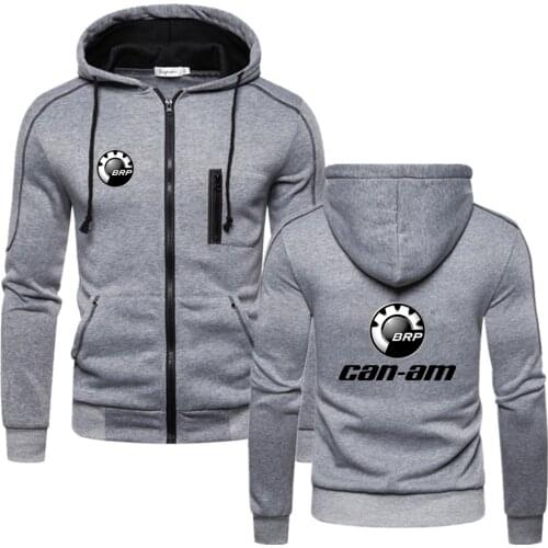 2021 Spring Autumn New BRP Can-am Logo Printed Hoodie Zipper Sweatshirt Jackets Punk Hip-Hop Sportswear Men Women Clothing Coats