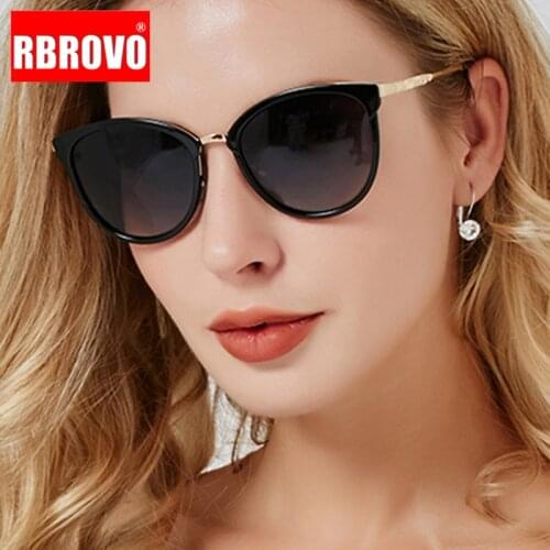 RBROVO Oversized Cateye Sunglasses Women 2021 Brand Designer Luxury Eyeglasses Big Shades Sun Glasses Retro Gafas De Sol Hombre