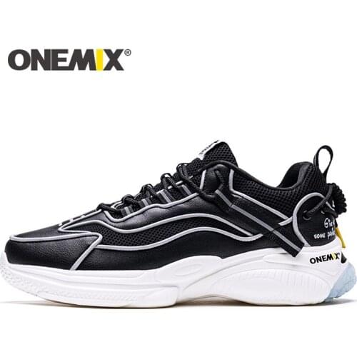 ONEMIX 2021 Sneakers for Men Breathable Mesh Reflective Summer Running Shoes Outdoor Women Height Footwear Walking Jogging Shoes