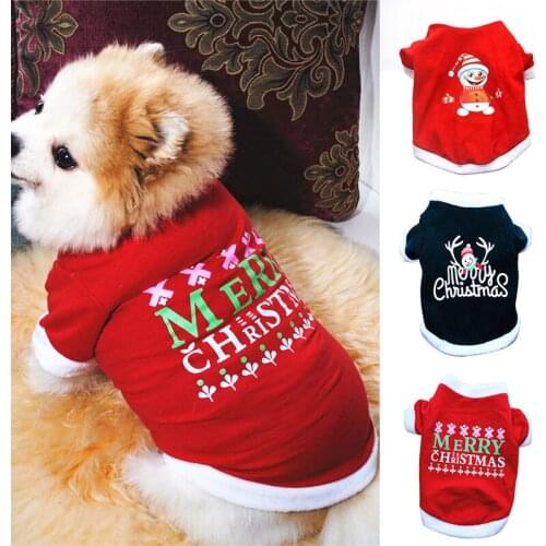 Plush Rim Puppy Dog Pets Christmas Costume Clothing Dog Sweatshirt Xmas Soft Dog Clothes Warm Cute Dog Cozy Sweater