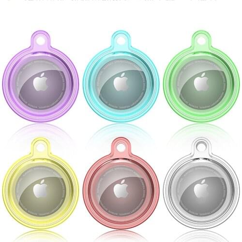 Transparent TPU Case for Airtag Protection Case Locator Silicone Protector Anti-lost Device Keychain Shell For Apple Airtags