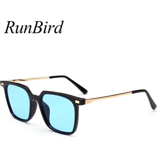 RunBird 2020 Fashion Trend Tint Ocean Lens Style Sunglasses Women Classic Retro Brand Design Men Square Cool Sun Glasses 5489