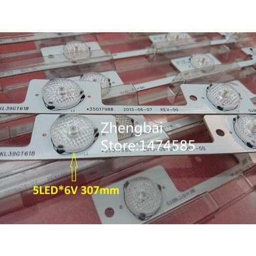 New 10 Pieces*5LED*6V 307mm LED strip for 39Inch TV KL39GT618 35017988