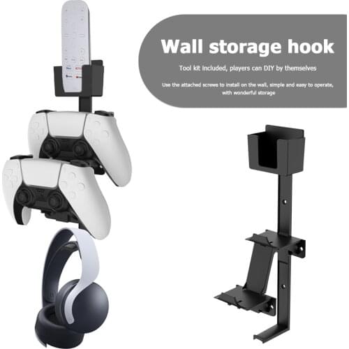 Universal Wall-Mount Gamepad Storage Shelf Stand Headset Remote Control Storage Organizer for PS5 PS4 Xbox Game Controllers