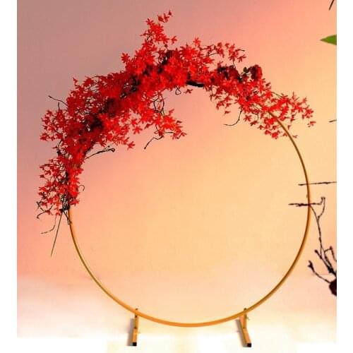Iron circle Wedding balloon flower stand party table centerpieces flower vase lawn wedding birthday table NO decorative art prop