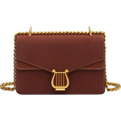 Crossbody Handbags For Women 2021 Luxury Designer Bags Solid Color Flap Shoulder Bag Gold Chain Square Purse Sling Messenger Bag