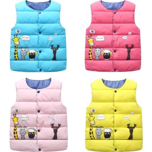2020 New Boy Girls Vests Cotton Solid Autumn Winter Baby Girls Clothes Casual Warm Kids Jacket Boys Coats Children Clothing