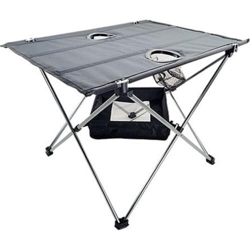 1PC Outdoor Multifunctional Camping Folding Oxford Cloth Table Aluminum Alloy Portable BBQ Desk for Outdoor Hiking Picnic