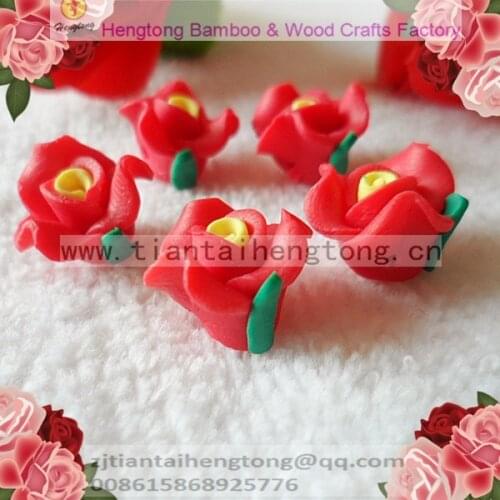 15mm 180pcs/pack Jewelry beaded Accessory,red Soft Polymer Clay Bead,red Flowers beads