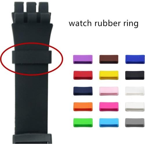 Watch accessories 4 pieces silicone strap loop rubber ring 12mm14mm16mm18mm19mm20mm22mm24mm26mm28mm30mm for Swatch strap loop