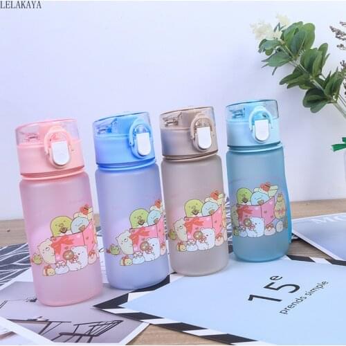 400ml Cute Cartoon Sumikko Gurashi Portable Outdoor Water Bottle Creative Action Figure Corner Bio Creature hildren Plastic Cup