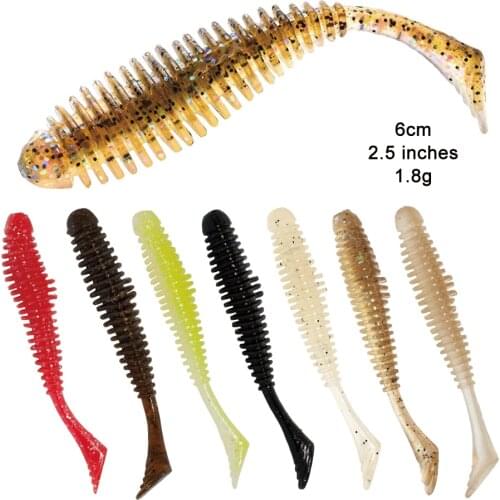 7pcs 60mm 1.8g Fishing Lure Soft Lure Shad Silicone Baits Swinbait Wobblers For Pike And Bass Artificial leurre souple