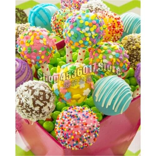 Cake Pops 5D Diy Diamond Painting Cross Stitch Diamond Mosaic Diamond Embroidery Candy & Treat full canvas Rhinestone Paintings