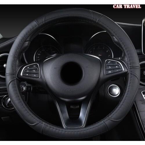 CAR TRAVEL Leather Car Steering Wheel Cover For Perodua Myvi Alza Axia Viva Kelisa Bezza Kancil Aruz Rusa