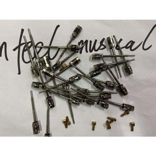 Free shipping Long shell 10pcs Violin Bow Screw and Eye, Nickel/Silver Mount 4/4 violin parts 61mm Long