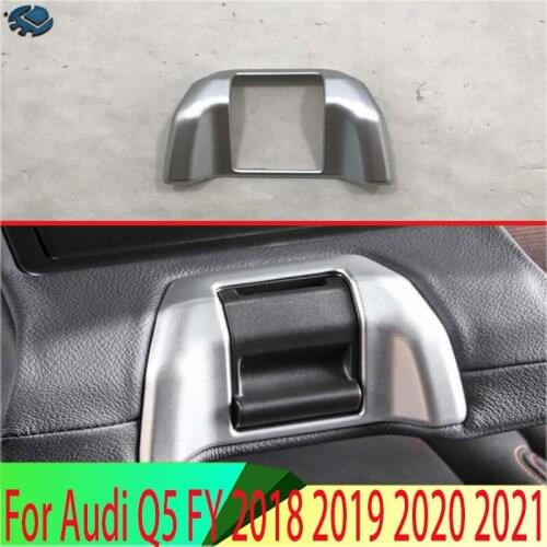 For Audi Q5 FY 2018 2019 Decorate Accessories ABS Chrome Matte Car Rear handrail Switch frame cover Trim