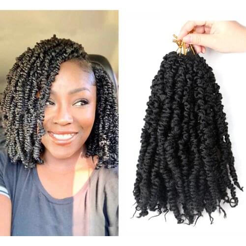 YiHan 10“ Passion Twist Braiding Hair Faux Locs Crochet Braids Braid Synthetic Hair Extension For Women High Temperature Fiber