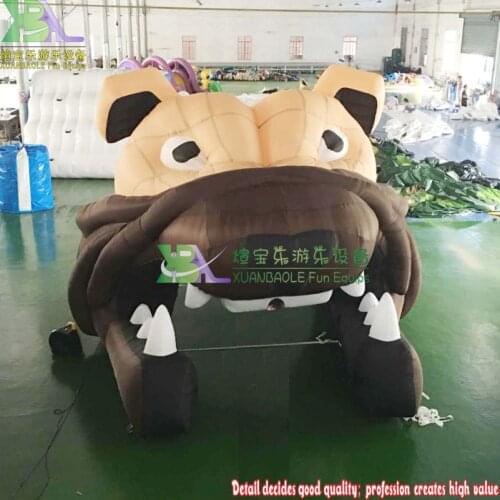Custom Made Size Inflatable Dog Head Tunnel For Outdoor / Giant Inflatable Tunnel Archway
