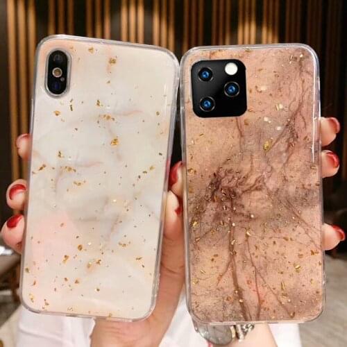Marble Phone Case For iPhone 6 6s 7 8 Plus Glossy Granite Stone Marble Texture Cover For iPhone 12 11 Pro X XS Max XR Shell