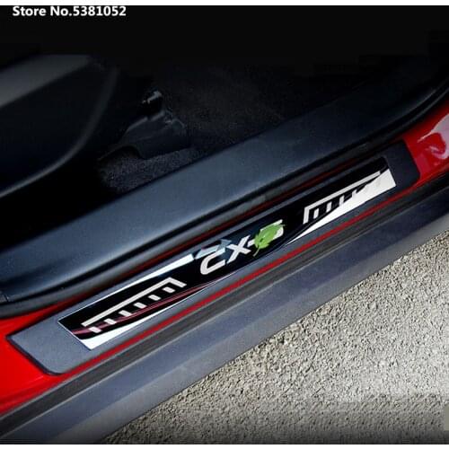 Door Sill Trim For Mazda CX3 CX 3 2017 2018 2019 2020 Accessories Protection Stainless Steel Guard Protector Car Sticker